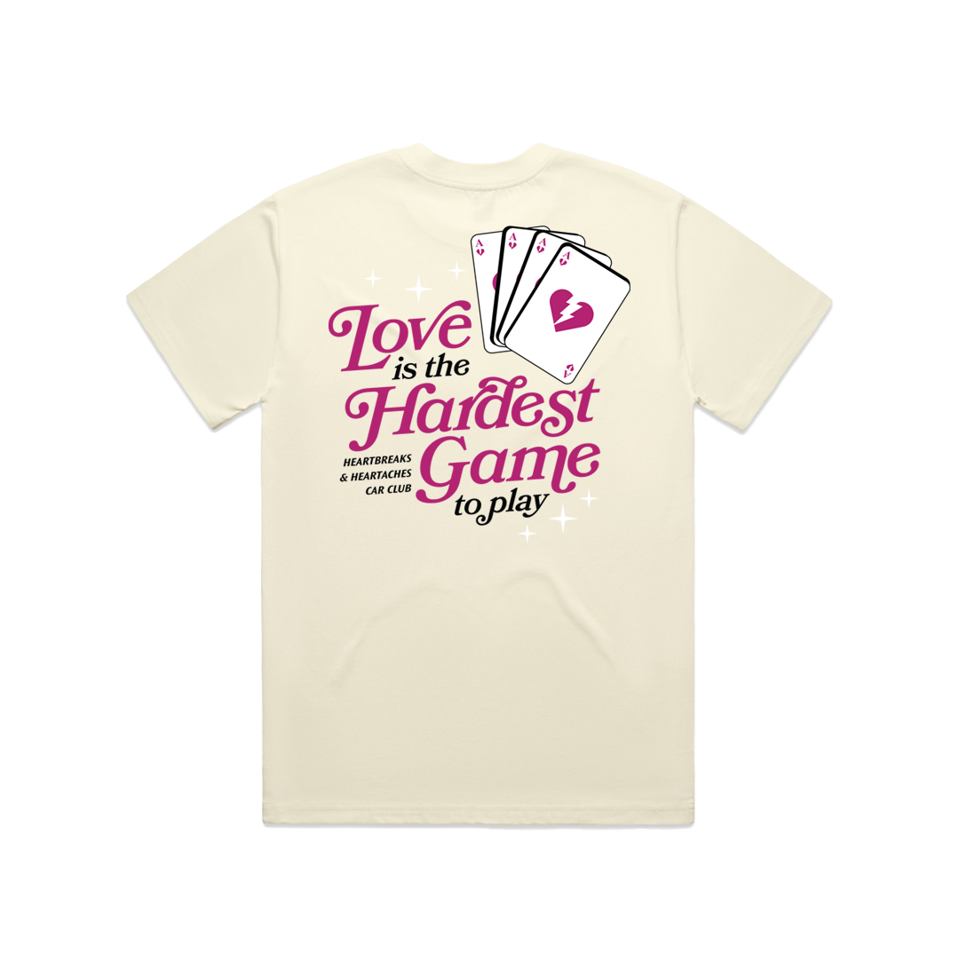 Love is the Hardest Game to Play Cream Tee