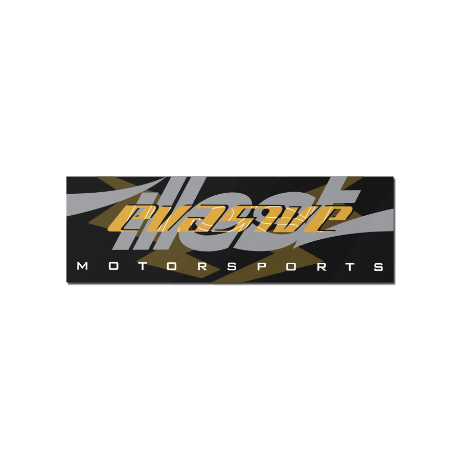 Illest x Evasive Slap logo sticker featuring bold black, gray, and gold design with Illest Motorsports branding.