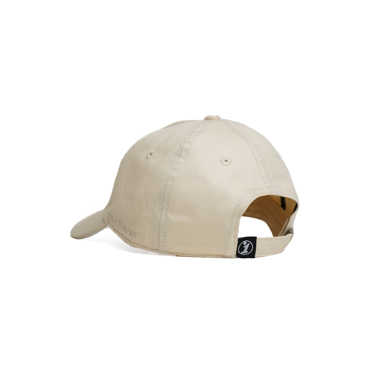 Illest Essential Dad Cap in beige with adjustable strap, featuring a curved brim and minimal branding on the side.
