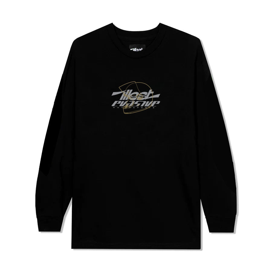 Black long sleeve shirt featuring the Illest and Evasive Since Forever logos in gray and gold on the front.