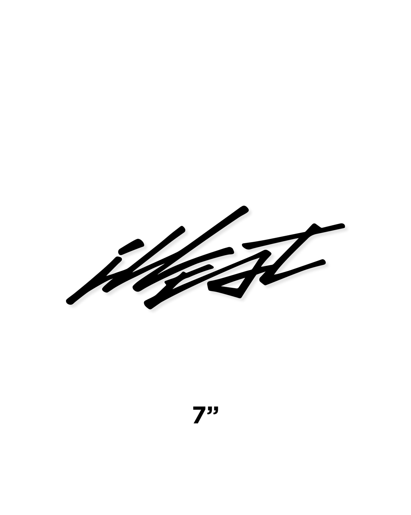 Illest Flight 7-inch die-cut sticker featuring a bold, black, stylized signature design on a white background.