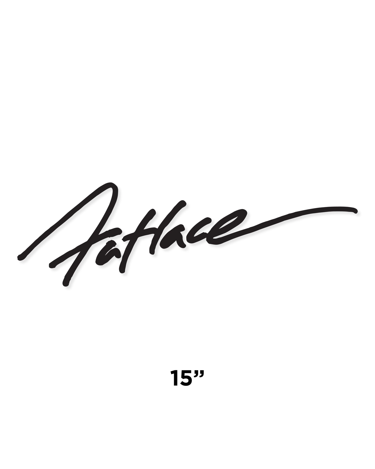 Black cursive 15-inch die-cut decal with the word "Fatlace" in a stylish handwritten font.