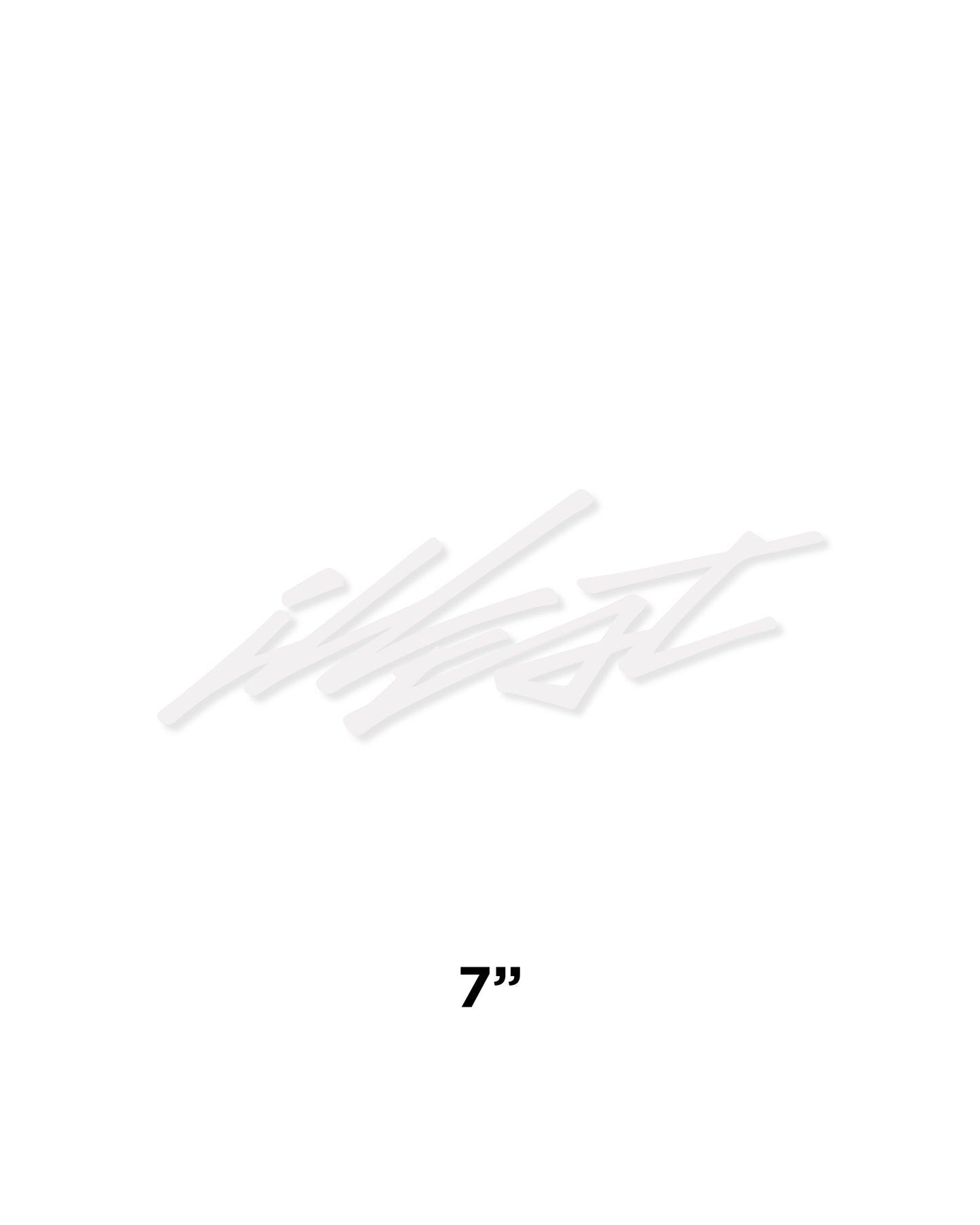 Illest Flight 7-inch die-cut sticker featuring a sleek, white design with sharp, angular lines and a modern aesthetic.