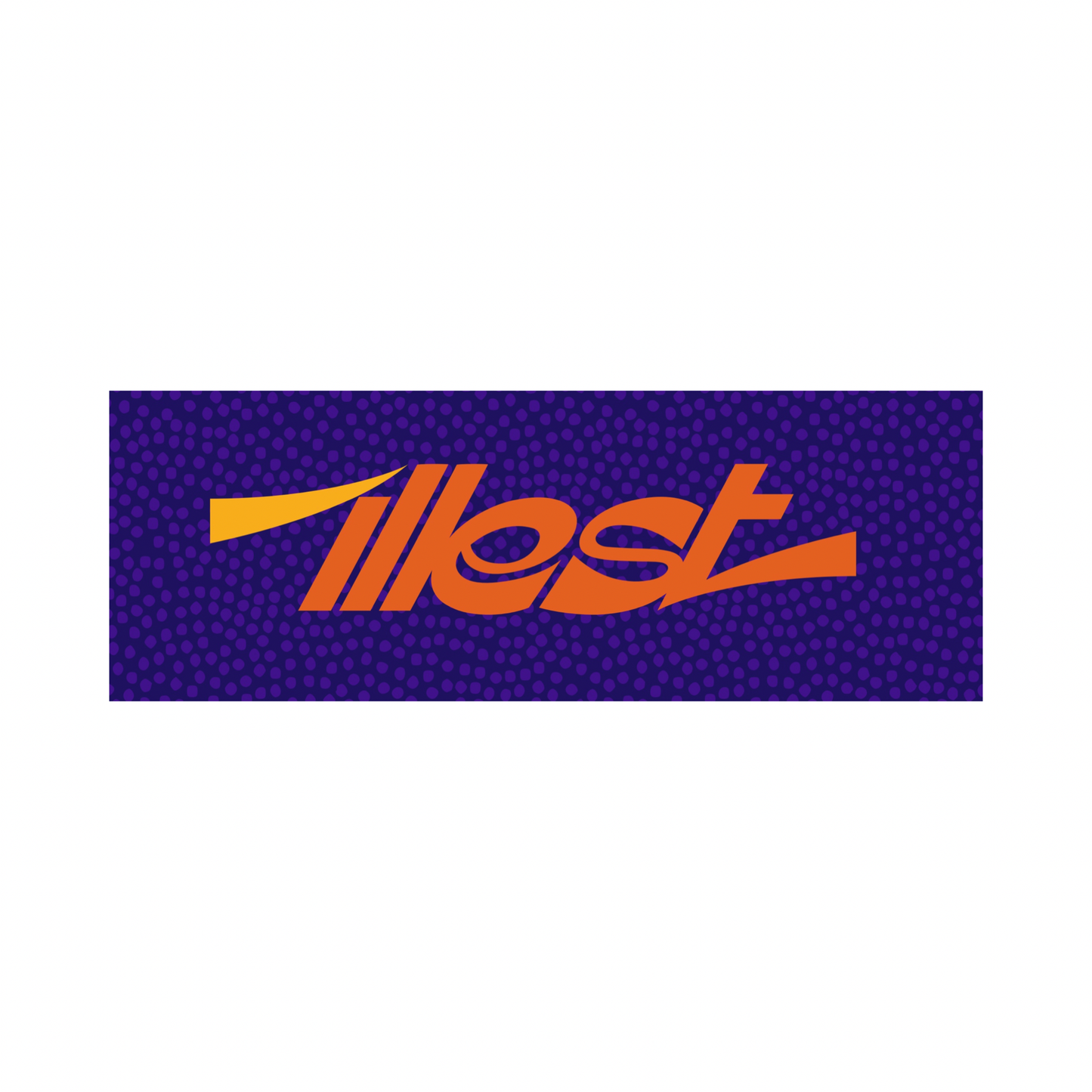 Colorful phoenix graphic bumper sticker with bold orange and purple text on a dotted purple background.