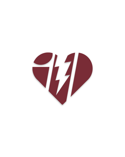 Heartbreaks 4" Red Decal Sticker