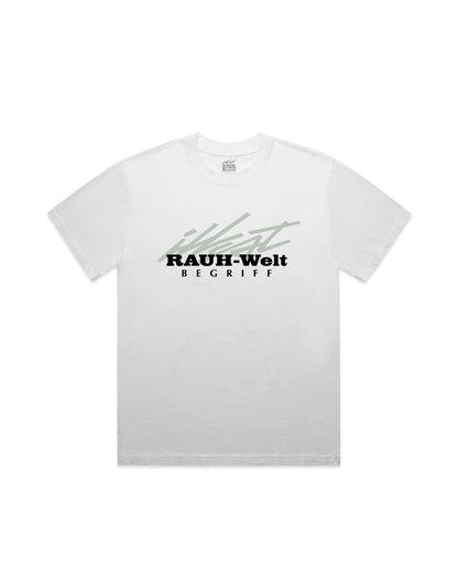 White T-shirt featuring the Illest Rough-World logo in black and gray text with a graphic design across the chest.