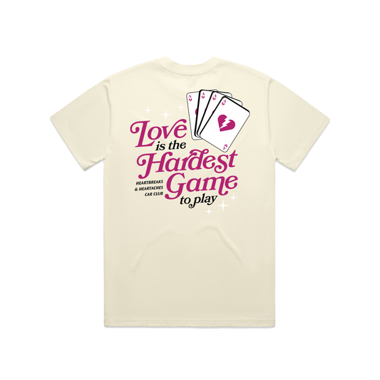 Love is the Hardest Game to Play Cream Tee