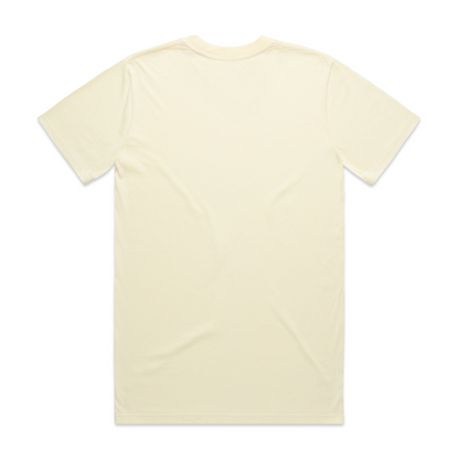 Back view of a light yellow Illest Heritage short sleeve T-shirt with a simple design and classic fit.