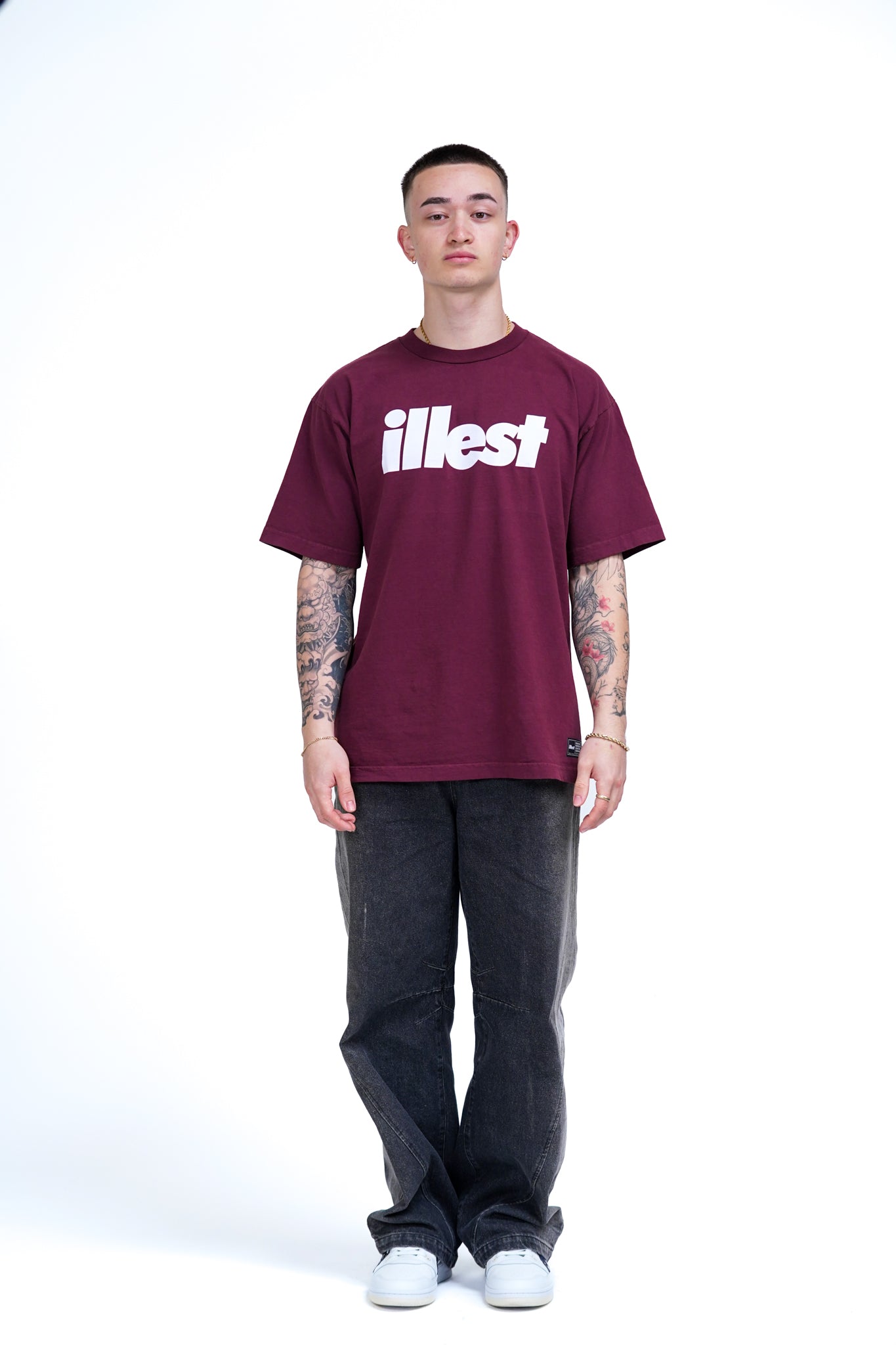 Illest Bold Logo Burgundy Tee