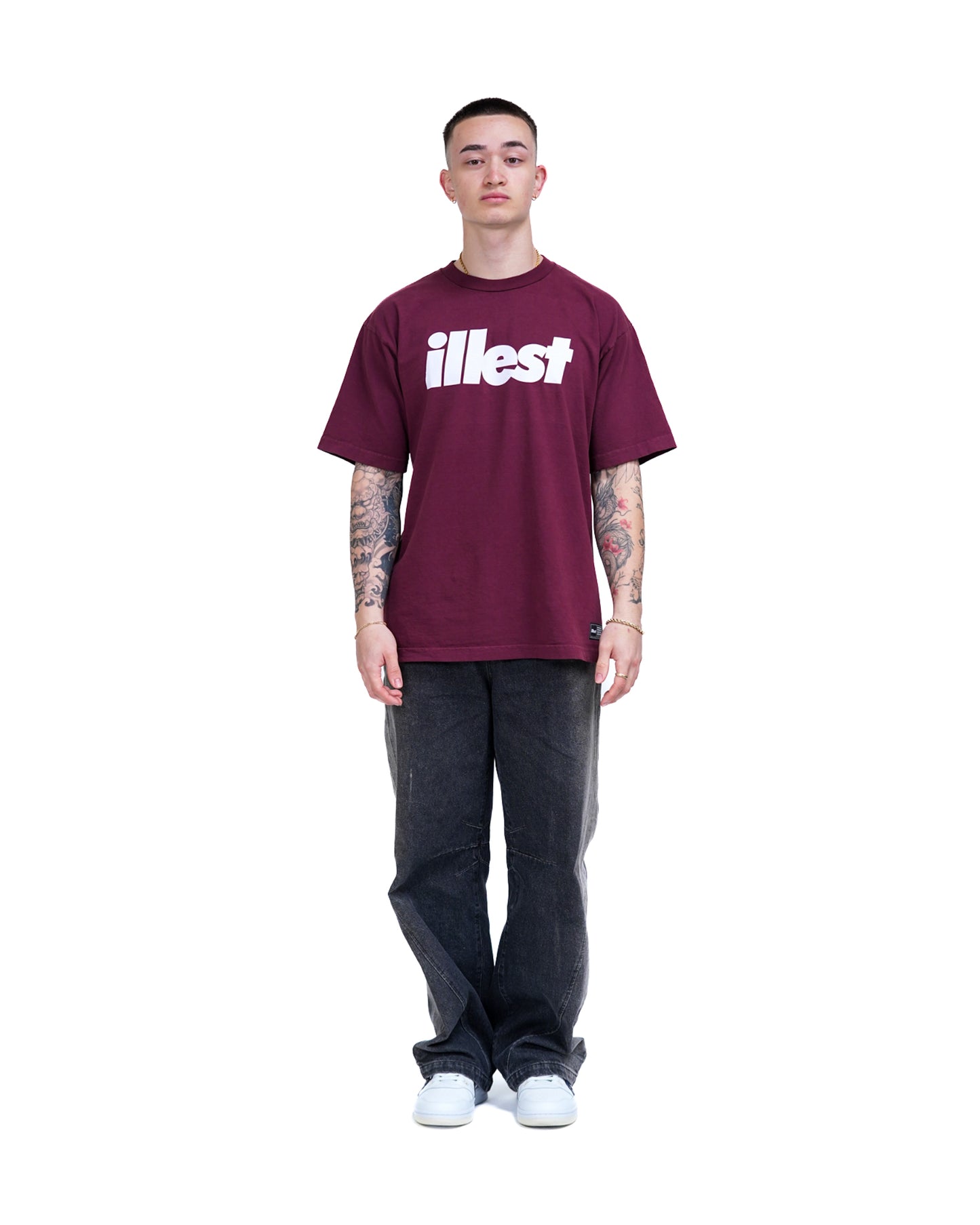 Illest Bold Logo Burgundy Tee