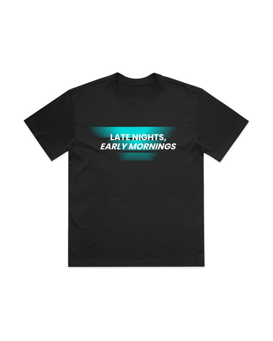 Fatlace Late Nights Early Mornings Shortsleeve Tee