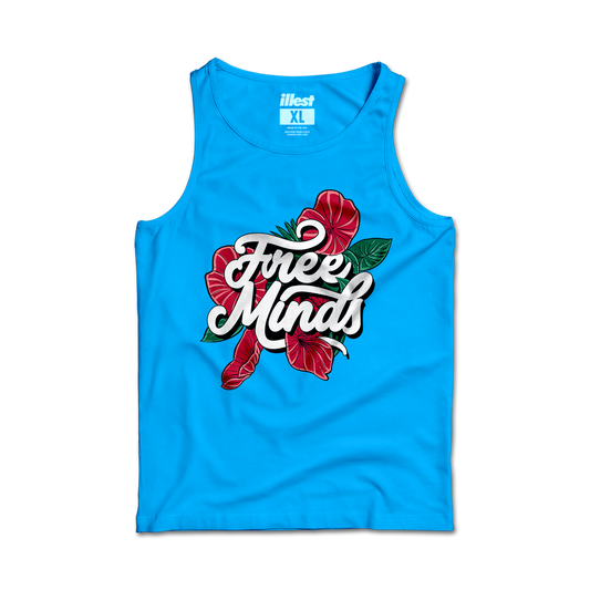 FREE MINDS TANK TOP - BLUE